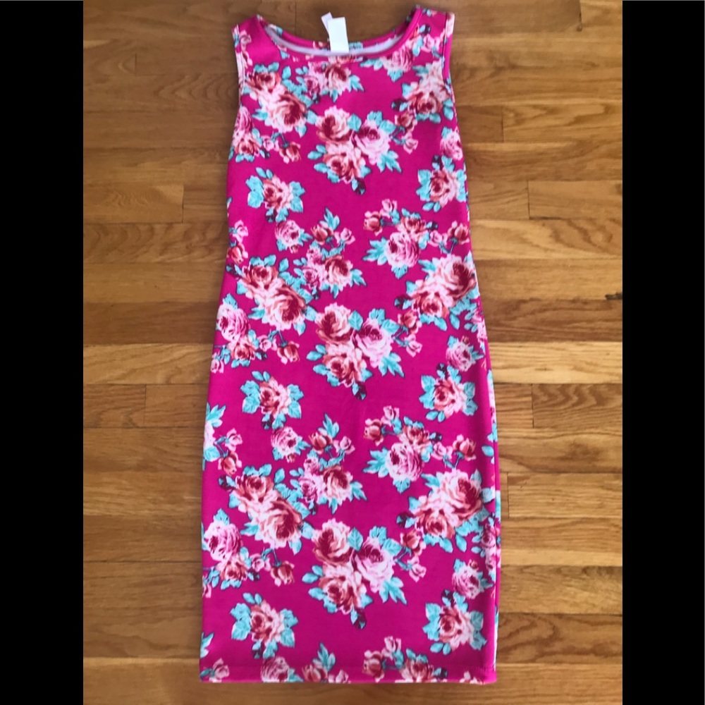 Pink flower power dress. A great summer addition.